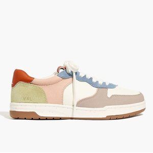 Madewell Court Sneakers in Colorblock Nubuck and Leather American Blue Multi 7.5